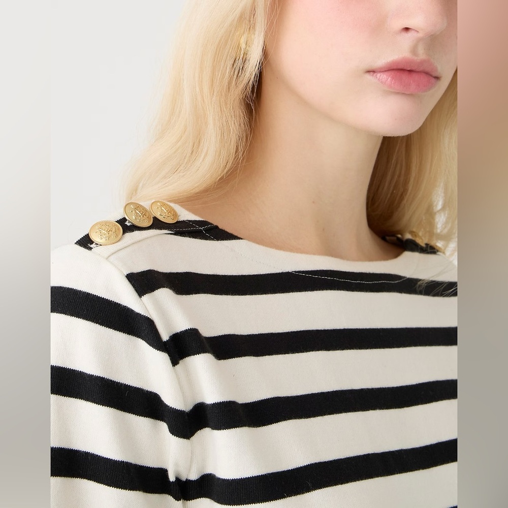 Next J.Crew Mariner Cloth Shirtdress With Gold Buttons - Picture 3 of 5